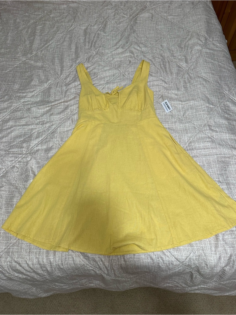 Old Navy Yellow Sleeveless Fit & Flare Mini Dress